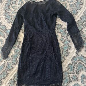 Charlotte Russe Black Sheath Long Sleeve Dress